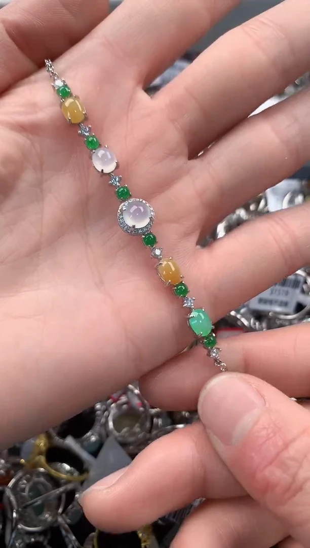 银S925镶嵌戒指翡翠777  8