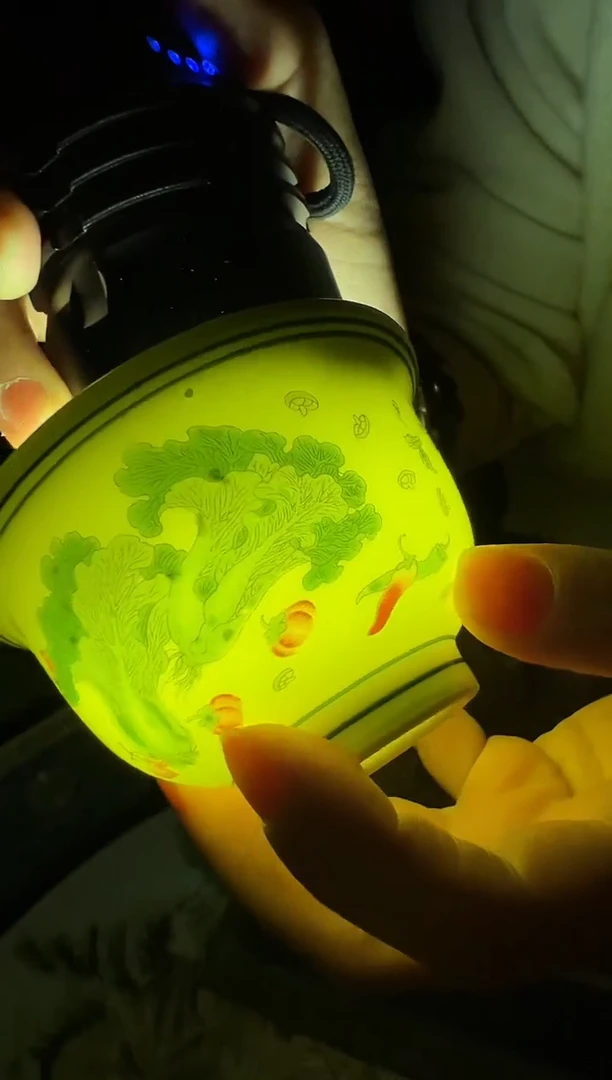 摆件瓷景德镇瓷器压手杯