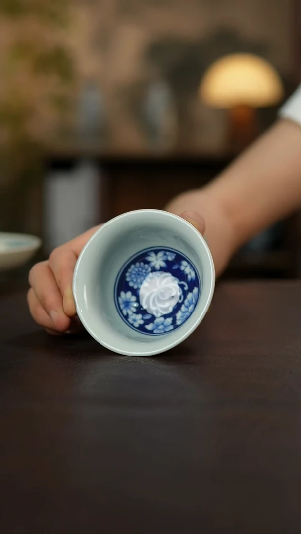 杯景德镇陶瓷杯碗柴烧多人