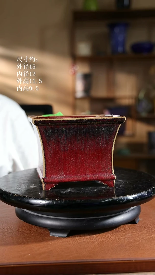 113   5.5寸飘口兰盆  口沿有划痕
