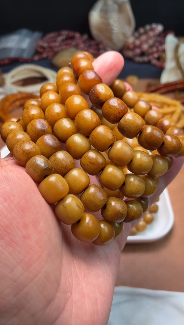 牛骨其他N188-老油根瑕疵手串