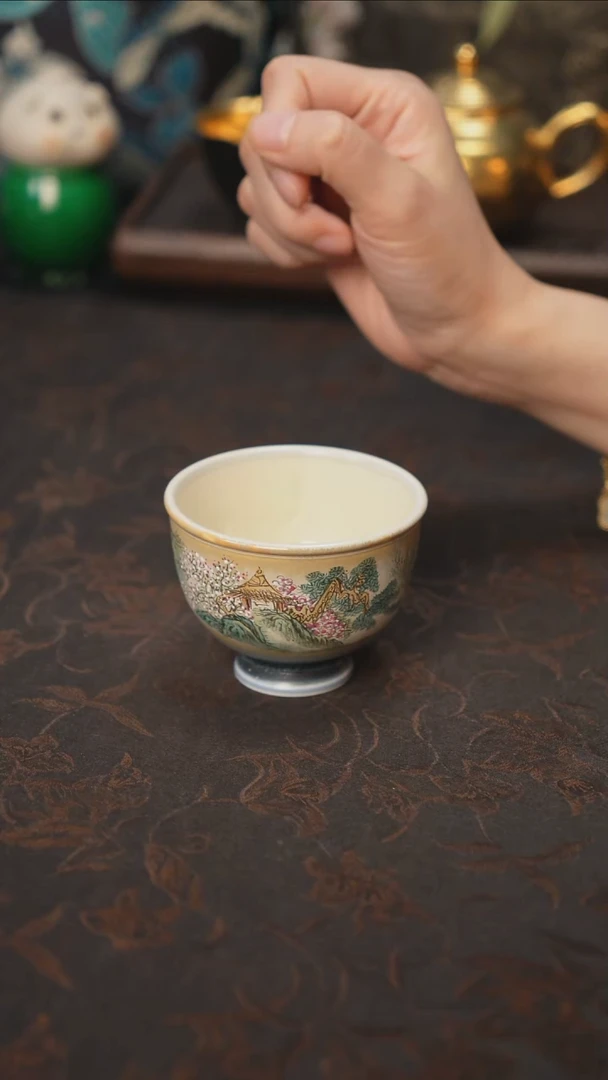 杯景德镇陶瓷杯碗柴烧多人