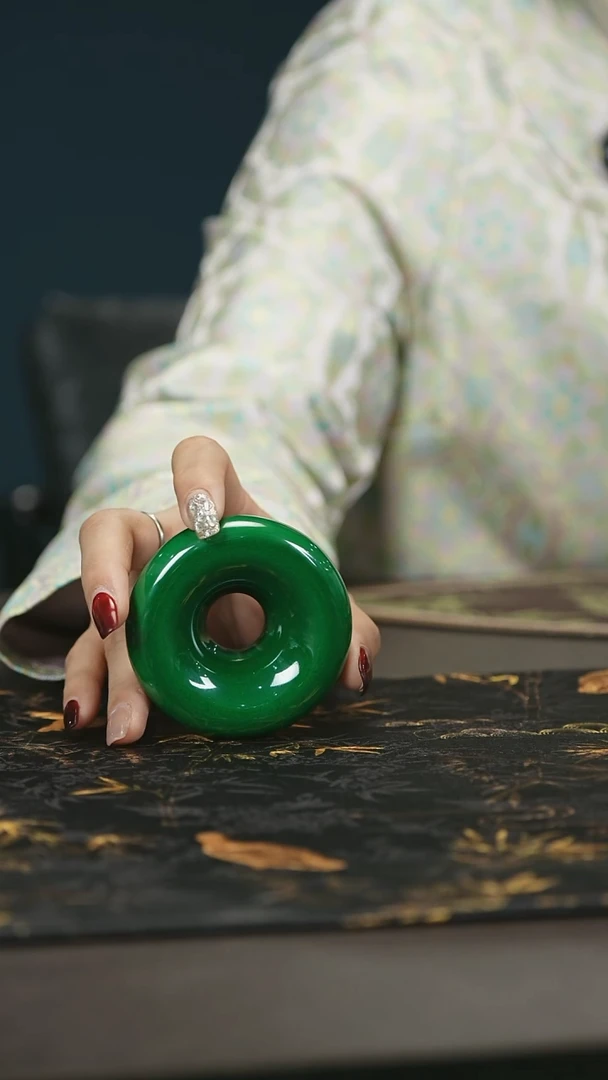 【闪购商品】瓷唐里郎窑绿翡翠甜甜圈