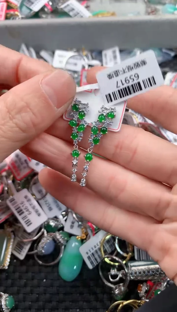 银S925镶嵌戒指翡翠4              3