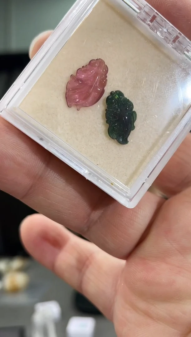 裸石未镶嵌碧玺碧玺一对