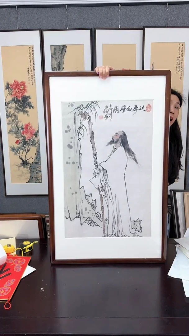 【闪购商品】国画人物实木装裱