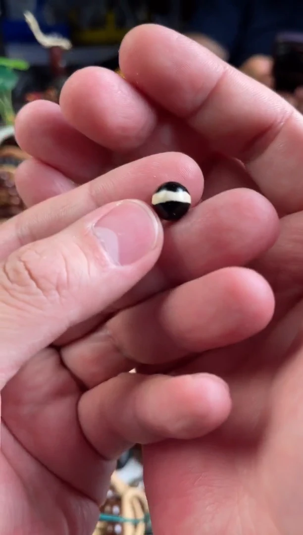 玛瑙/玉髓.未镶嵌王胖子文玩工作室一线圆珠黑色