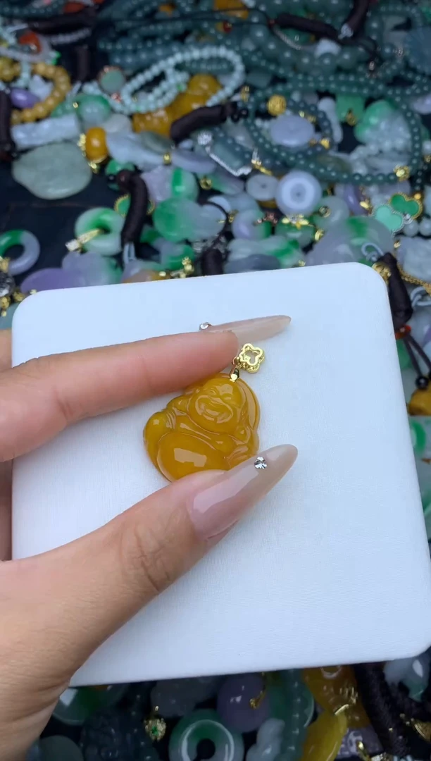 翡翠未镶嵌颈饰天然缅甸翡翠吊坠