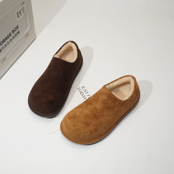 5151 加绒小土豆女40-44冬季新款百搭懒人一脚蹬软底棉鞋大码女鞋