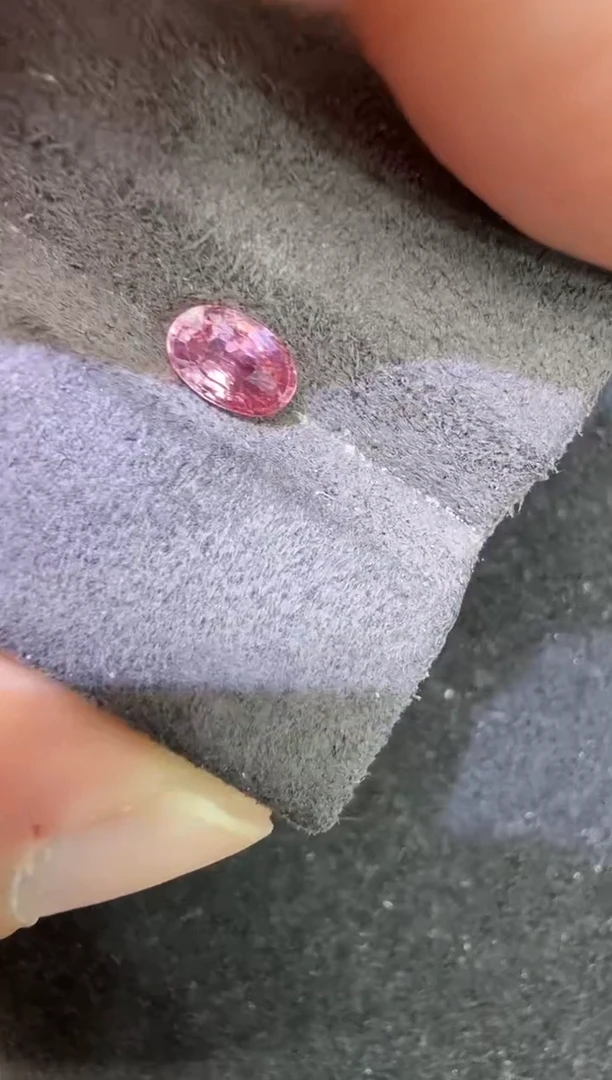 未镶嵌定制定制蓝宝石0.66克拉无烧帕帕拉恰天然