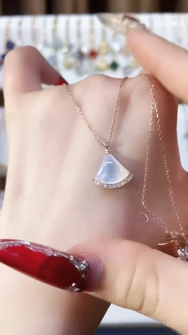 【闪购商品】钻石套链18K金镶嵌钻石K玫