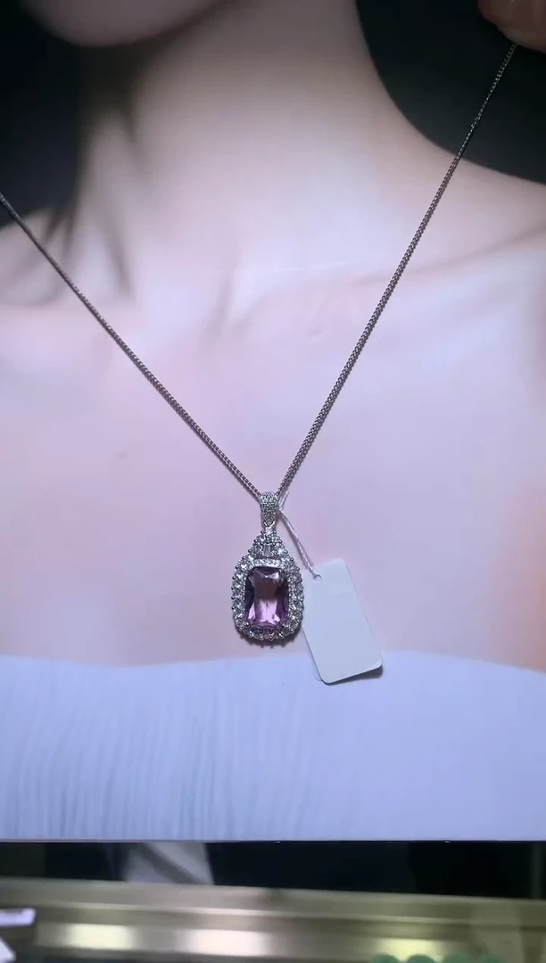 吊坠(赠链)银S925镶嵌紫晶【宝石世家严选】