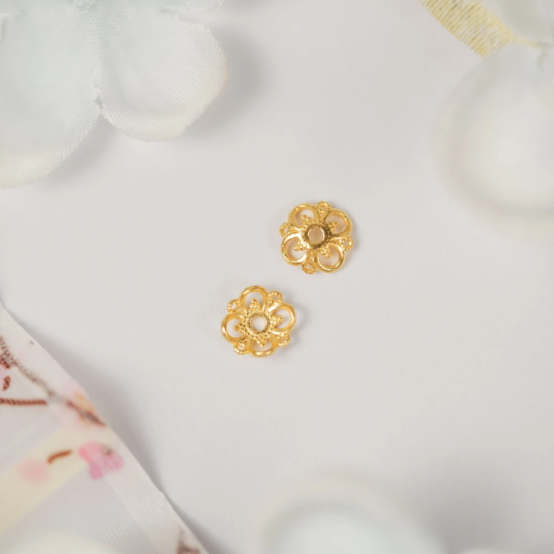 足金【花朵隔片】DIY配件M