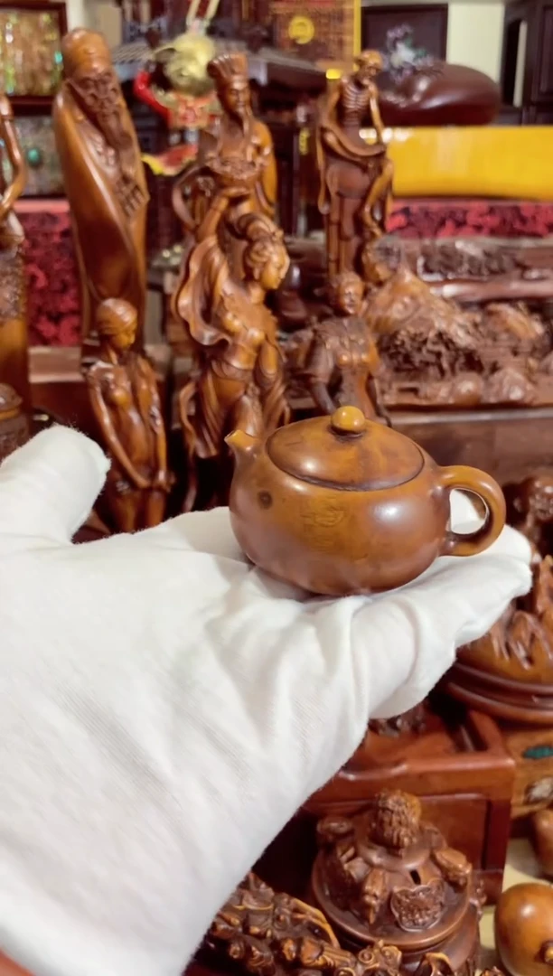 小叶黄杨小件素面壶