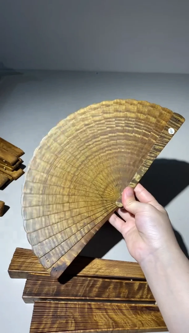 金丝楠老*肉18cm金丝楠木小叶桢楠扇788