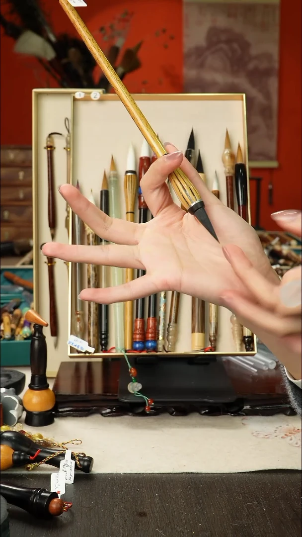 6号孤品高货毛笔链接 清水试笔 蘸墨不退