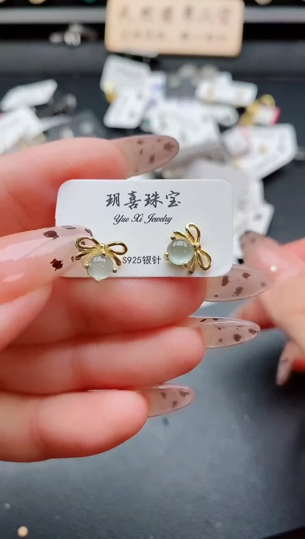 银S925镶嵌戒指翡翠1