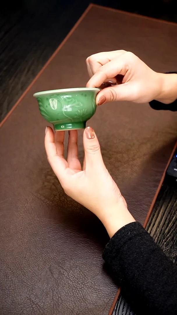 青瓷手工茶器包邮
