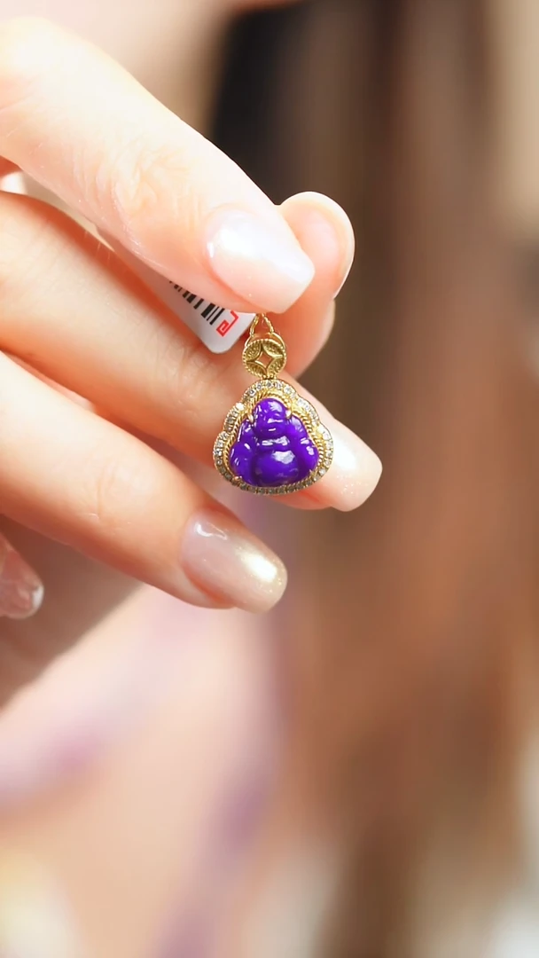 苏纪石（舒俱来）18K金镶嵌吊坠(不含链)2