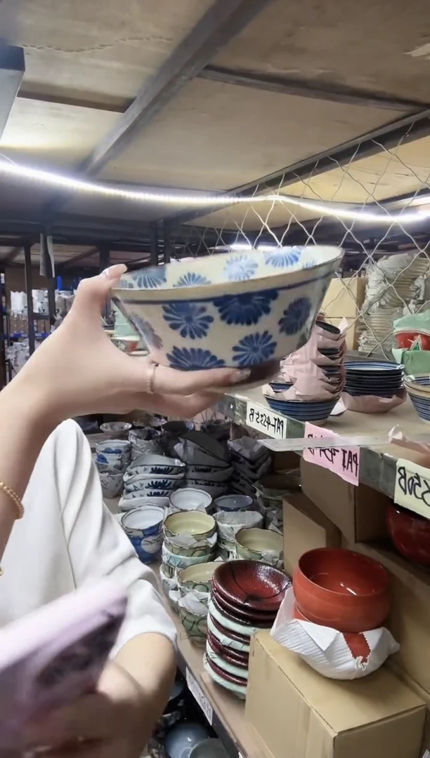 陶瓷粗陶18cm面碗一个