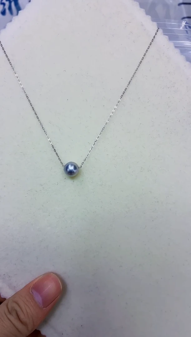 18K金镶嵌DA海水珍珠路路通8-9 y562