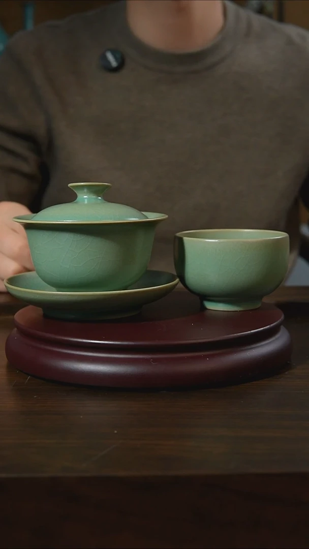 杯子瓷蜗*汝州原产地原矿仿古老釉q