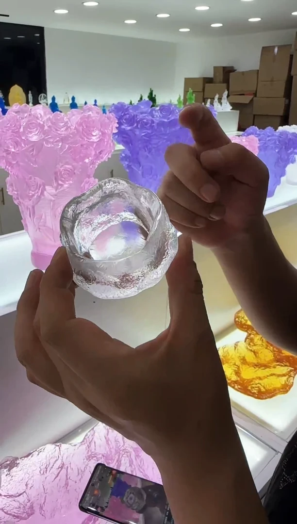 手工艺品琉璃古法琉璃口杯