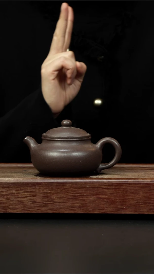 茶壶紫砂粗砂紫泥 仿古