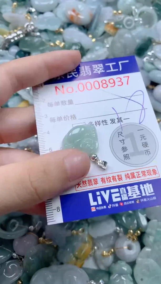 翡翠未镶嵌颈饰8937