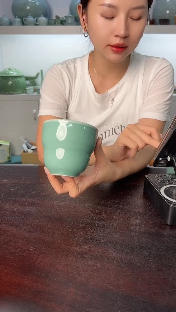 龙泉云间青瓷小米茶器
