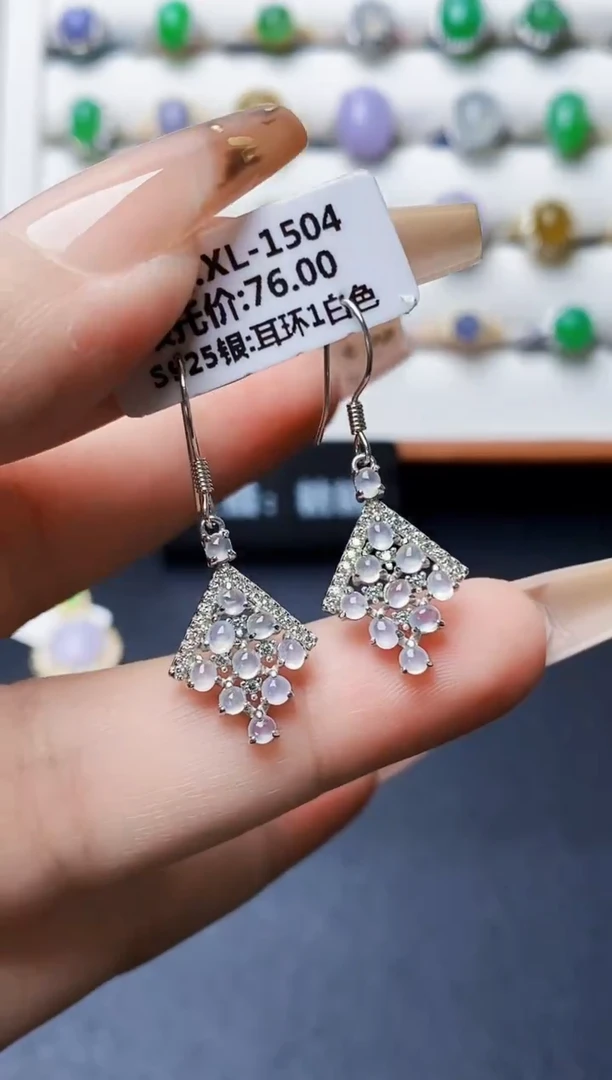 银S925镶嵌戒指翡翠0060