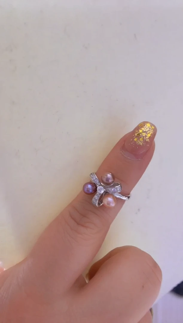 【闪购商品】淡水珍珠戒指未镶嵌5-5.5mm+S925银戒指