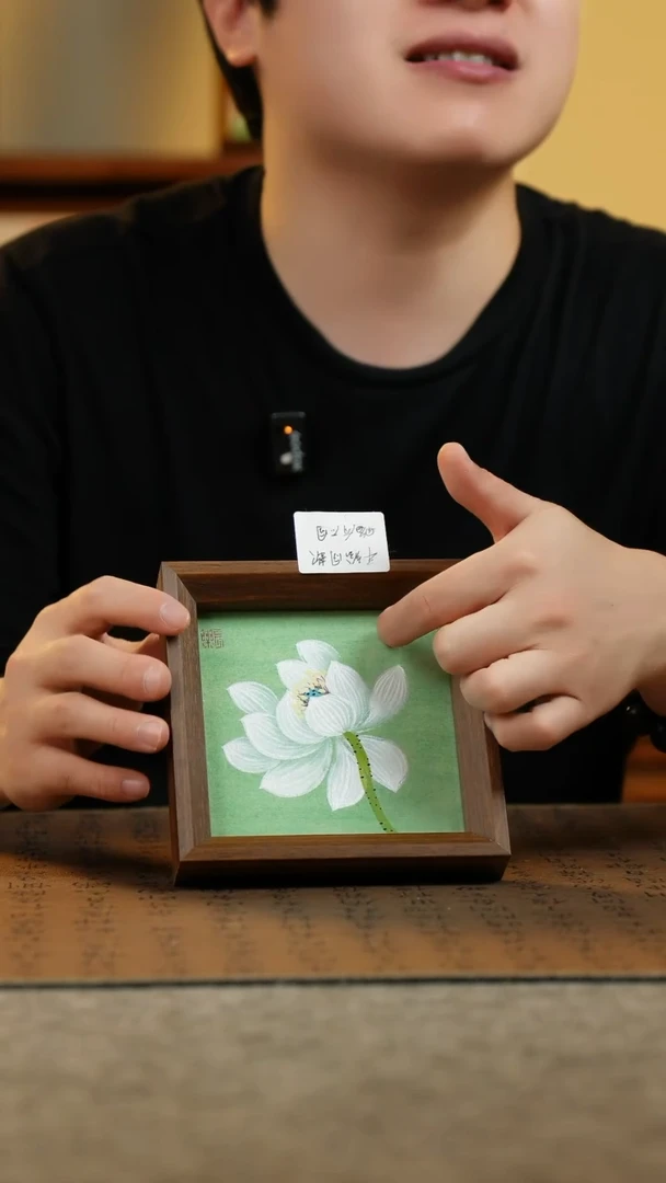 国画14*14纯手绘国风国画摆台