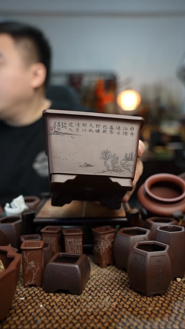 紫砂花盆这****冷長木軒精品紫砂