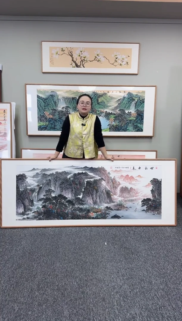 国画紫气东来210*80