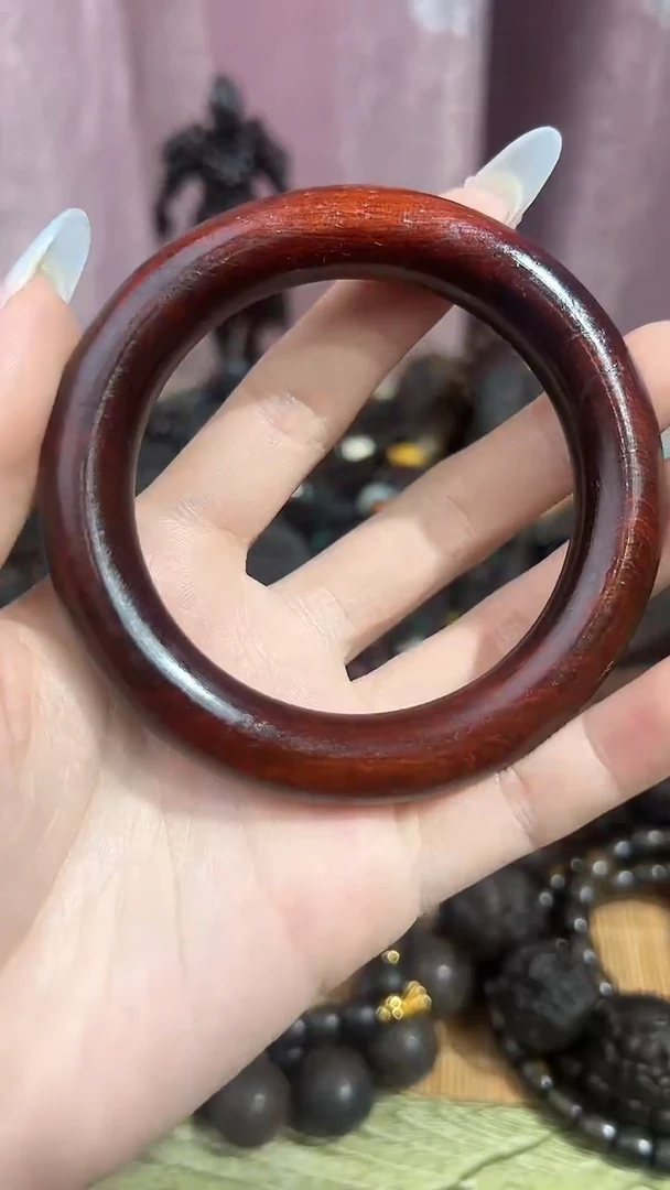 【闪购商品】非洲紫檀（红花梨）紫檀木57mm金刚镯9.99
