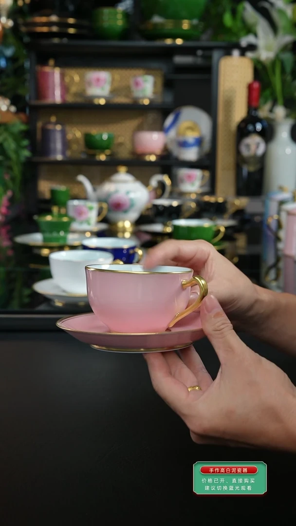 手工粉色咖啡杯，，，，，，