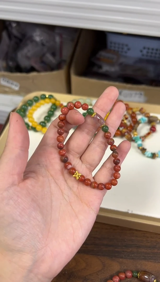 未镶嵌手链南红玛瑙包浆铁皮南红极光款手链[1437]