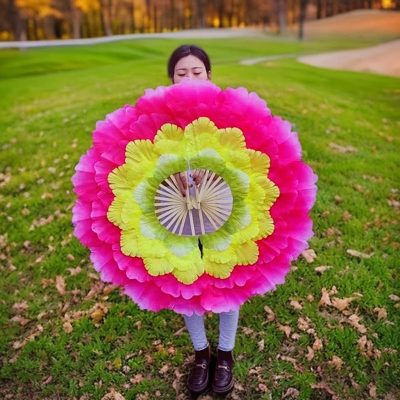 牡丹花舞蹈扇开场舞蹈大花瓣舞蹈广场舞团体操活动道具舞台演出