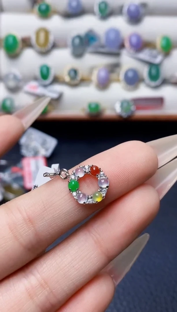 银S925镶嵌戒指翡翠2110