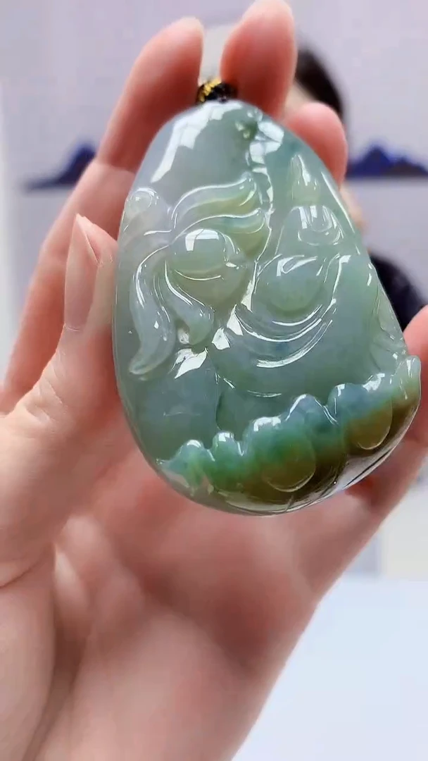 【闪购商品】定制翡翠未镶嵌4829zm-毛货挂件24