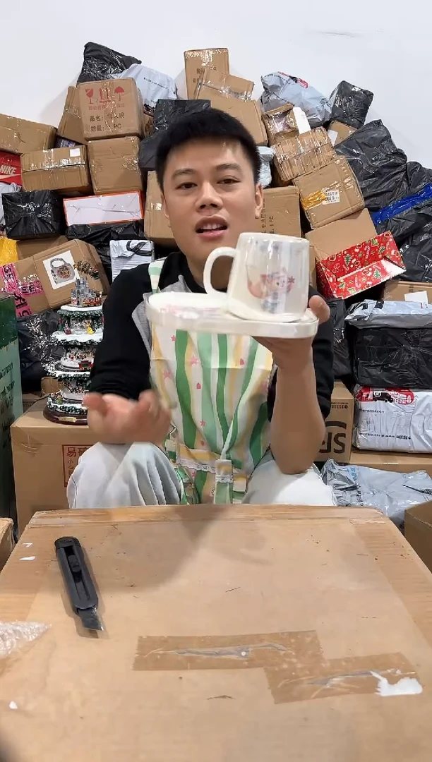 瓷片七宝一杯一碟