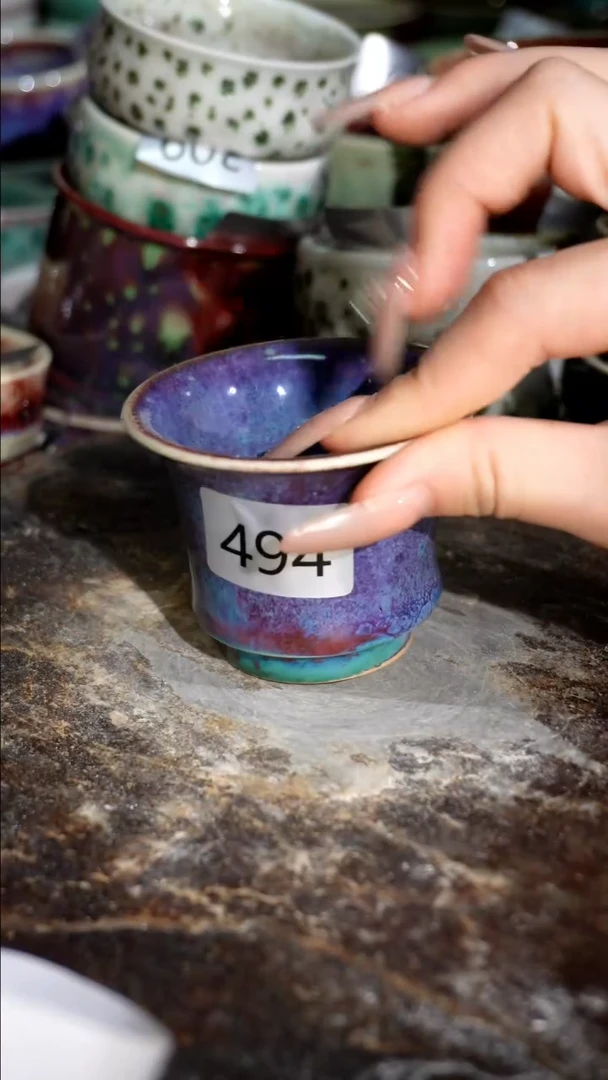 摆件精品窑变钧瓷茶器