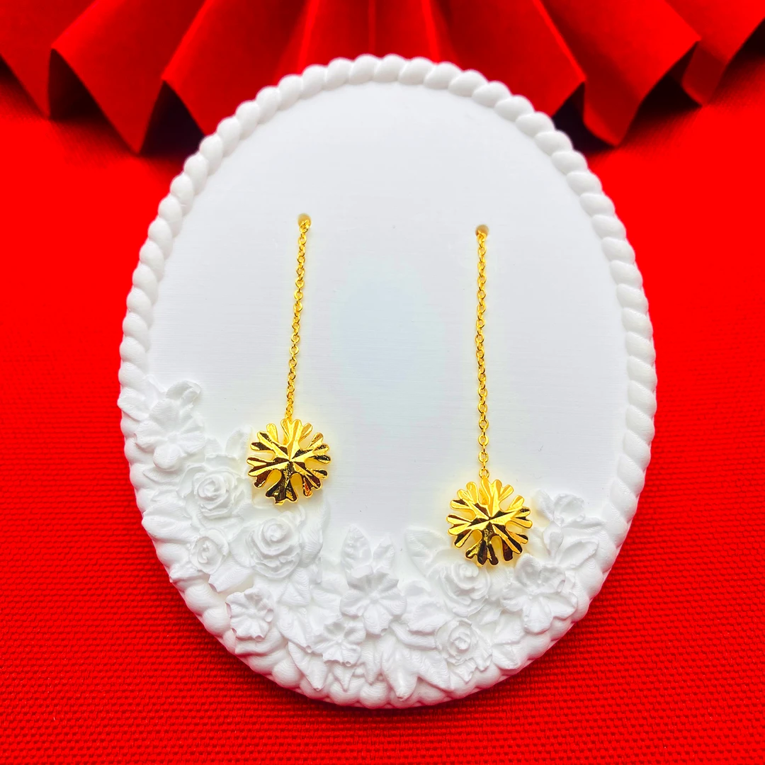 铜合金耳饰 【雪花/福气耳线】精美气质经典时尚耳环长款复古不掉色