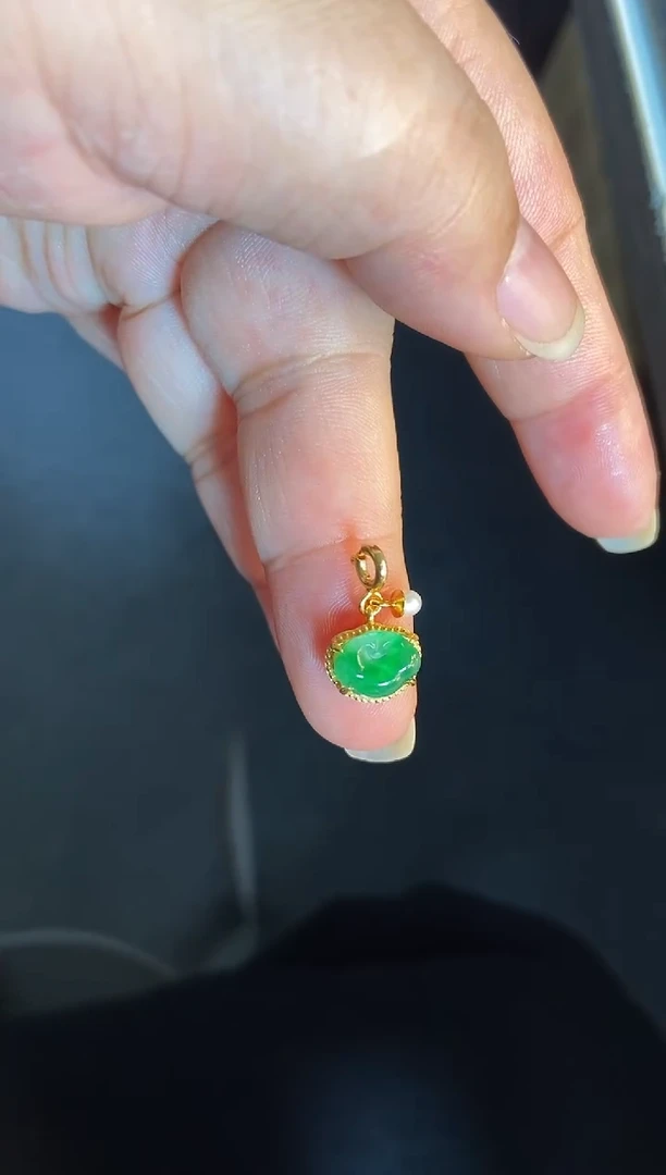 吊坠(不含链)银S925镶嵌翡翠1