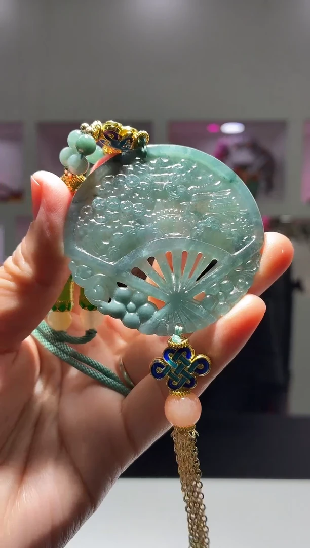 颈饰未镶嵌翡翠天然翡翠-5