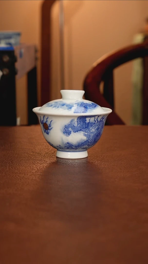 景德镇瓷器，青花瓷手绘茶具~