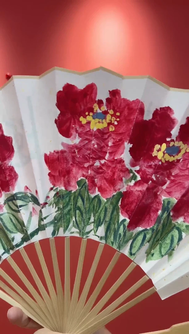 国画扇子-折扇-国画作品
