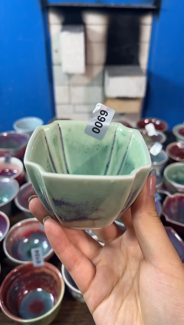 杯子窑口自销手工纯原矿钧瓷