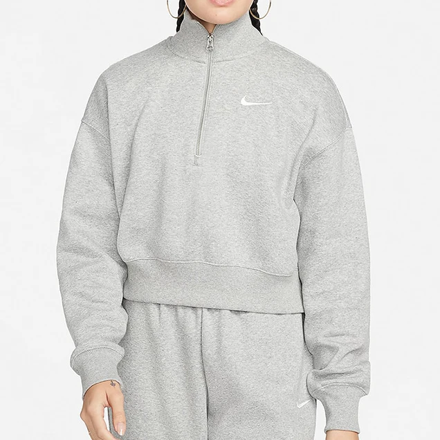 NIKE耐克女子半开拉链长袖立领休闲套头衫卫衣DQ5768063
